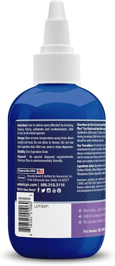 Vetericyn Plus Ophthalmic Eye Gel for Horses | Eye Ointment Alternative to Lubricate and Relieve Horse Eye Irritations, Safe for All Animals. 3 ounces