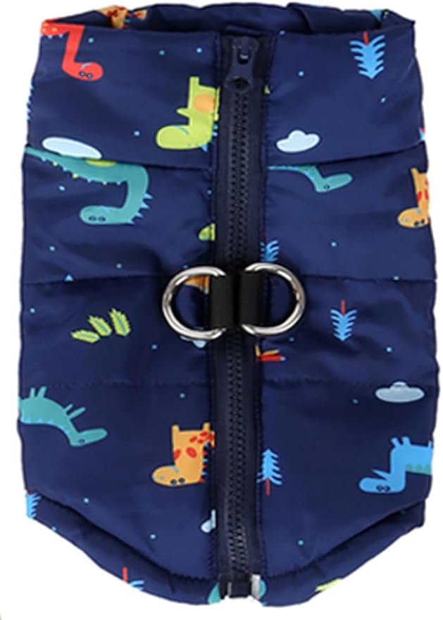 Winter Waterproof Windproof Dog Jacket - Warm Vest Coat for Small & Medium Dogs - Not Suitable for Big Dogs C-1-dino Medium