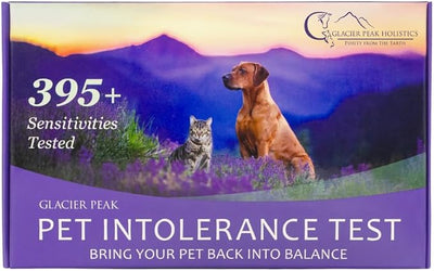 Glacier Peak Holistics, The Original Pet Intolerance Test - Screen Over 395 Food and Environmental Stressors, A Hair and Saliva Kit for Cat and Dog Sensitivities (Results in 7-10 Business Days)