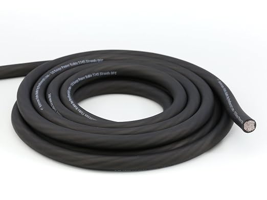 KnuKonceptz Kolossus Flex Kable 0 Gauge Power Wire Black OFC (Sold in 5 Foot increments)