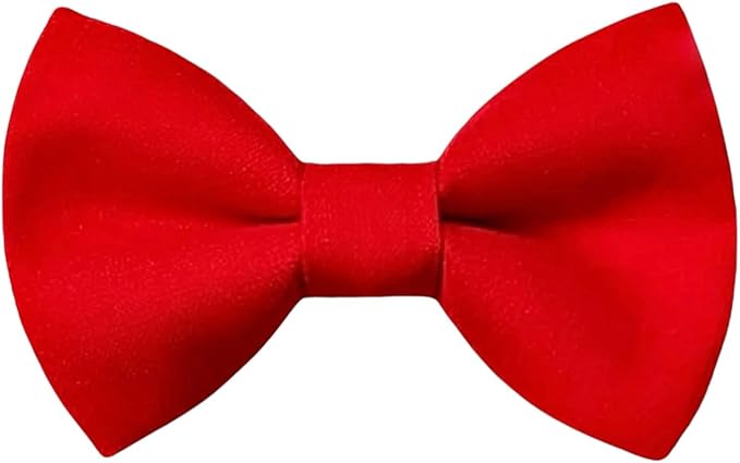 Detachable Dog Bow Tie, Slide-On Pet Bowtie for Collars, Stylish Durable Dog Lover Accessory Small, Medium & Large Dogs (Red, Small (3.5in Wide))