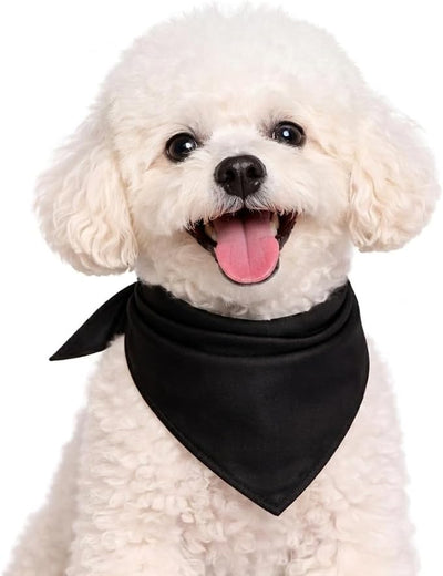Petitebella Single Color Pet Bandana (Black, Small)