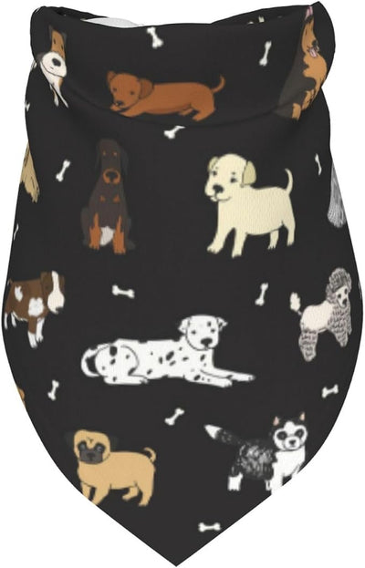 Cartoon Puppy Dog Pets Cute Animals Dog Bandana Scarf Triangle Bibs Pet Accessories Cat Kerchief