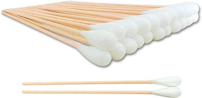 150pcs Large Cotton Swabs,6 Inch Long Large Cotton Buds with Bamboo Handle for Dogs, Specifically Designed for Dogs,Professional Big Cotton Swabs，Dogs Ears Large Cotton Swabs
