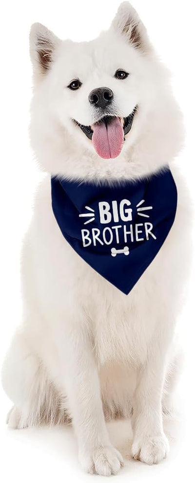 Big Brother Dog Bandana, Deep Blue Pet Dog Scarf Accessories, Pregnancy Announcement Big Brother Baby Reveal, Pet Dogs Triangle Scarf, Dogs Bandana for Small Medium
