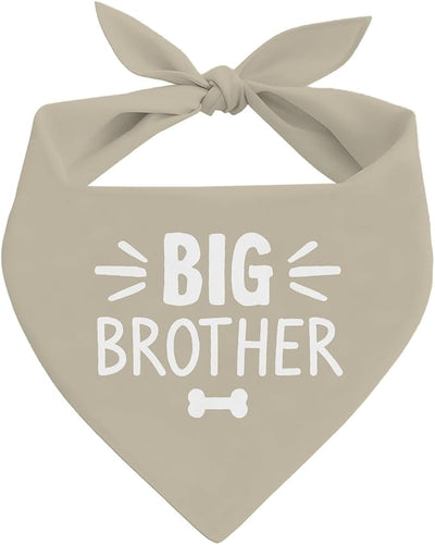Big Brother Dog Bandana, Beige Pet Dog Scarf Accessories, Pregnancy Announcement Big Brother Baby Reveal, Pet Dogs Triangle Scarf, Dogs Bandana for Small Medium
