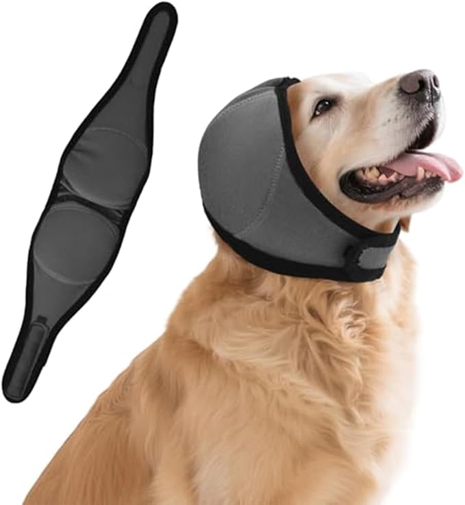 Dog Ear Covers for Bath: Waterproof Ear Wraps Noise Cancelling for Fireworks/Swimming/Vet Visits/Grooming/WalkingDogs