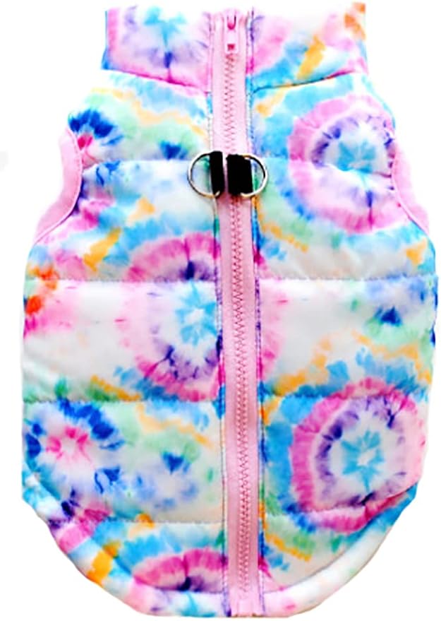 Winter Waterproof Windproof Reversible Dog Vest Coat Warm for Cold Weather Down Jacket Small Medium Dogs (Not Suitable Big Dogs) Y-1-rounds S S(Back:11.0'', Chest:16.0'', 6.0-7.5lbs)