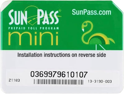 Sun Pass Pro Universal Toll Transponder – Prepaid Electronic Pass for Florida & 21 Additional States (MINI)