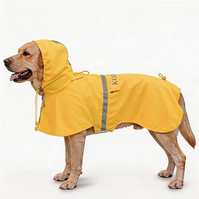 Pet Large Dog Raincoat Apparel Poncho Waterproof for Medium Large Sized for Dog Raincoat Clothes (Yellow, 5XL)