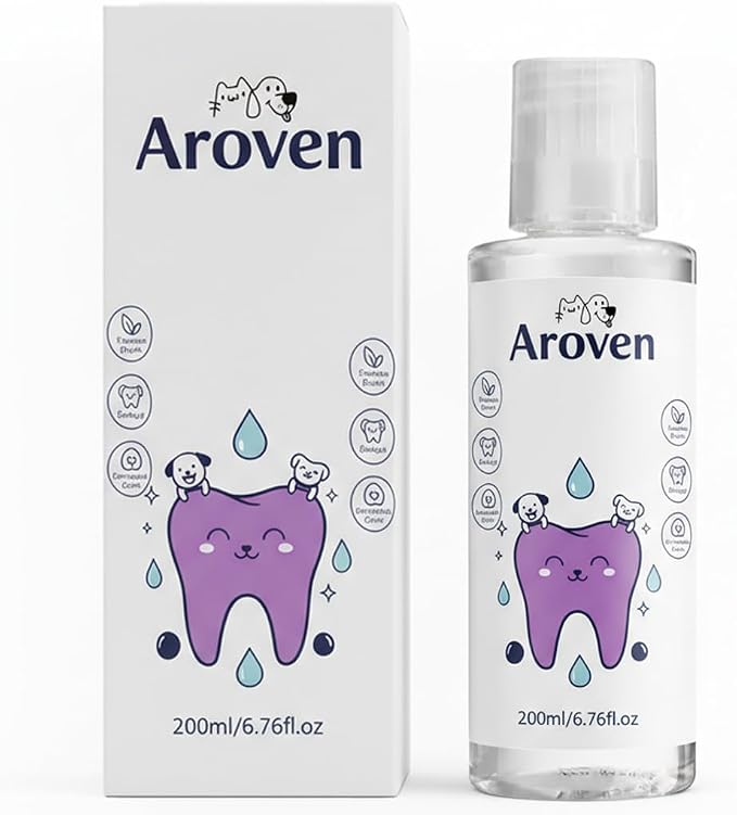 Aroven Dental Dog – Odorless & Flavorless Formula, Helps Freshen Breath and Support Oral Hygiene, 200ml (1pc)