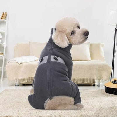 Dog Coats for Small Dogs, Polar Fleece Dog Pajamas Bodysuit for Small Medium Dogs, Dog Winter Jacket Dog Sweater Dog Vest for Small Dog, Dog Four-Legged Warm Clothes