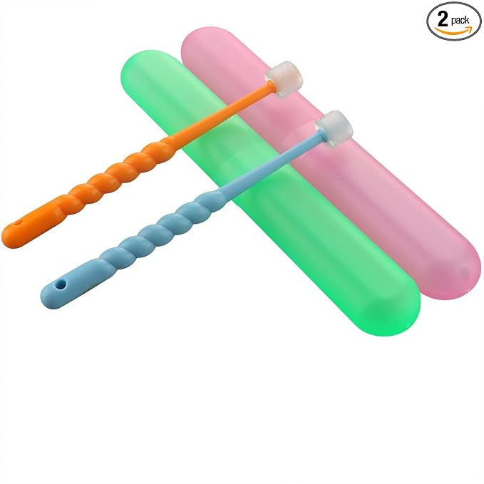 VTurboWay 2 Pcs 360-Degree Pet Toothbrush for Puppy, Small Dog and Cat, Colors May Vary