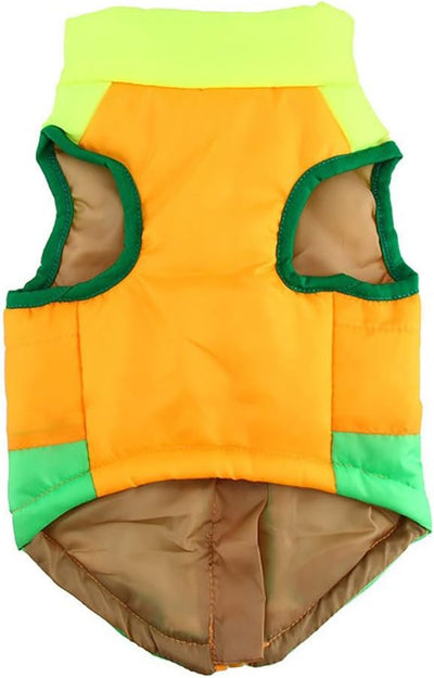 Winter Waterproof Windproof Vest Coat for Small Medium Dogs - Warm Jacket for Cold Weather (Not Suitable for Big Dogs) Yellow/Orange/Green M