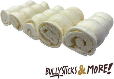 BULLYSTICKS & MORE 6 Inch Beef Cheek Rolls for Dogs (Extra Thick - 8 Count) - Beef Cheek Bones for Dogs - Dog Parents Choice - Premium No Hide Rolls