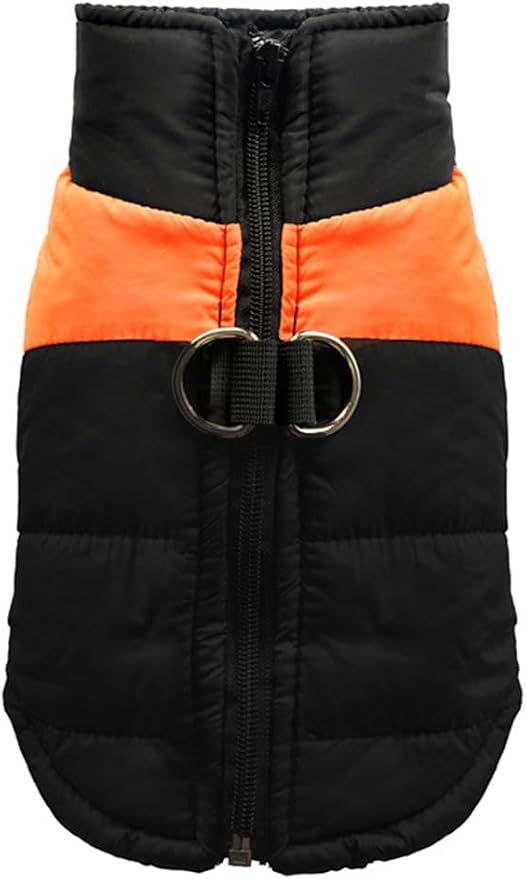 Winter Waterproof Windproof Dog Jacket - Warm Vest Coat for Small & Medium Dogs - Not Suitable for Big Dogs C-Tangerine Medium