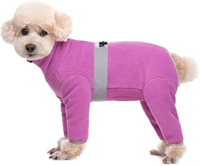 Polar Fleece Dog Coats for Small Medium Dogs, Winter Jacket Sweater Vest Bodysuit, Four-Legged Warm Clothes Pajamas