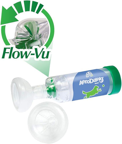 AeroDawg The Original Canine Aerosol Chamber Inhaler Spacer for Medium & Large Dogs with Exclusive Flow-VU Indicator