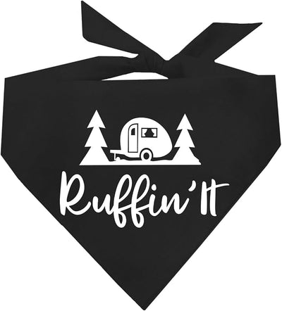 Ruffin' It Camping Dog Bandana (Black, OS 309)