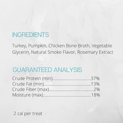Farmland Traditions Tiny Loves Jerky Topper Trainer Treats for Dogs, Turkey & Pumpkin with Bone Broth, 2 Pound Bag