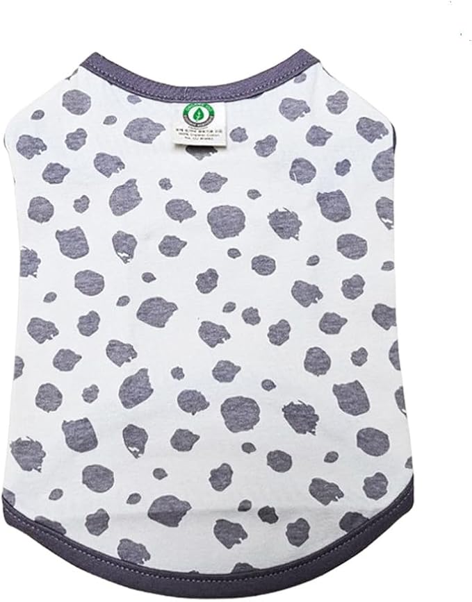 Organic Cotton Dog Clothes – Babywear-Grade Shirt for Sensitive Skin | Made in Korea (X-Large, Leopard)