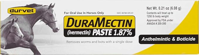 Duramectin Ivermectin Paste 1.87% for Horses, 0.21 oz