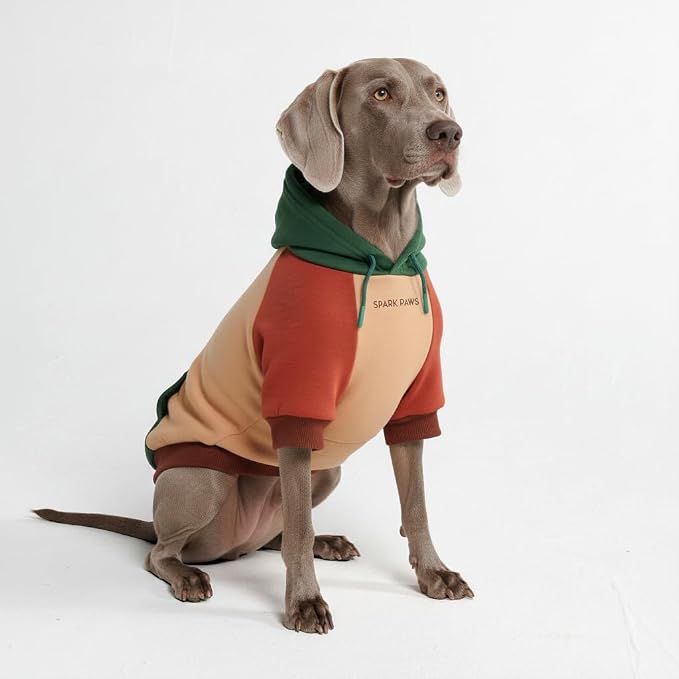 Spark Paws Dog Hoodie – Premium Dog Sweater for Small, Medium, and Large Dogs | Warm Outfits for French Bulldogs, Pitbull, Puppy, Winter Jacket Alternative - Ranger - 3XL