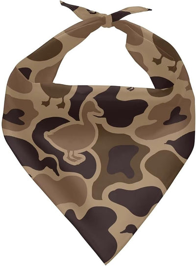 KEIAHUAN Dog Bandana Washable Reversible Handkerchief Duck Camo Hunting Breathable Dog Scarf Triangle Bibs for Small Medium Large Dogs Boy