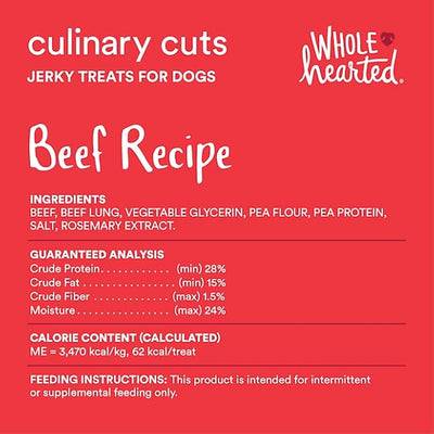 WholeHearted by Petco Culinary Cuts Beef Recipe Jerky Dog Treats 16 oz.