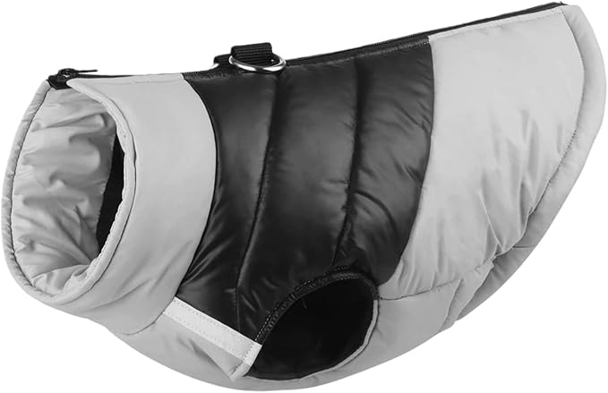 Winter Christmas Waterproof Windproof Dog Jacket - Warm Vest Coat for Small & Medium Dogs - Not Suitable for Big Dogs C-3-gray Large