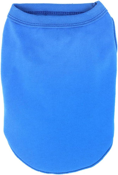 Dog Blue Tank Top Blank Pet Apparel Cotton Small Animal Outfit Puppy Clothes Yorkie Clothes (Neck Girth 12.99'')