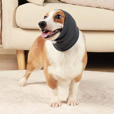 Cat Snood Ear Muffs,Calm Head Covers Blow Drying-Anxiety & Stress Relief - Cat Ear Wrap Injury Grey S