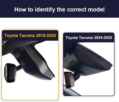 Fitcamx Front 4K and Rear 1080P Dash Cam Adapts for Toyota Tacoma 2018 2019 2020 2021 2022 2023 Limited TRD Sport Off-Road Pro SR5 SR (N300), OEM Style, Dual Loop Recording WiFi, G-Sensor, 128GB Card