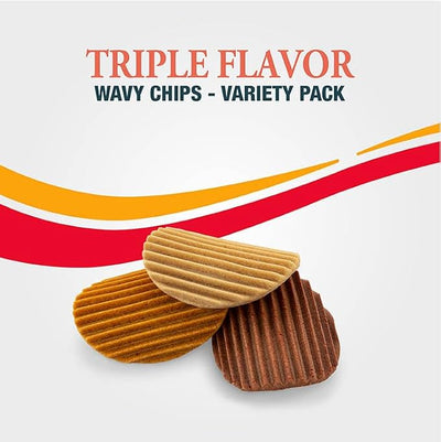 Good'n'Fun Good 'n' Tasty Triple Flavor Wavy Chips, 3 Oz, Treats for Dogs (Pack of 2)