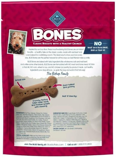 Blue Buffalo Classic Bone Biscuits with Beef Large 16 oz