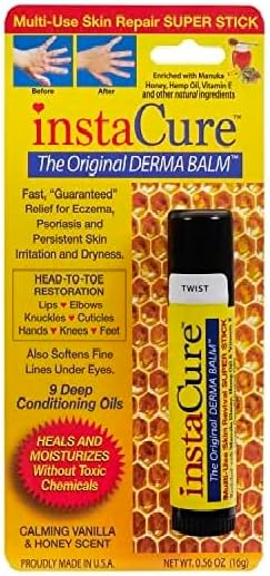 Original Derma Balm Jumbo-Sized Skin Repair Stick w/Manuka Honey. Eczema, Psoriasis Dry Skin Relief. Revive Knuckles Cuticles Lips Hands Knees & Feet. All Natural (1-Pack)