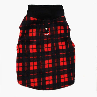 Dog Sweater, Soft Fleece Vest with Leash Ring Pullover Jacket Winter Pet Dog Clothes for Puppy Small Dog Cat Teddy Chihuahua Yorkshire for Christmas (Red, XL)