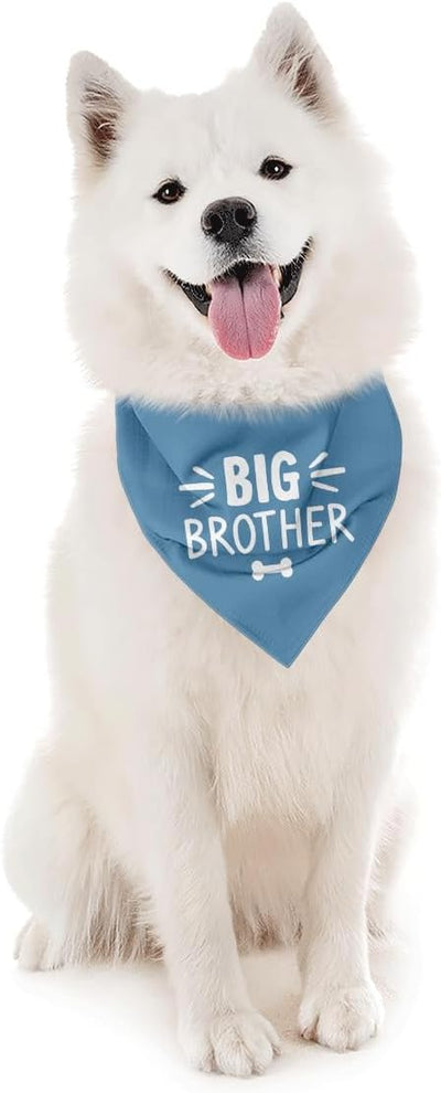 Big Brother Dog Bandana, Blue Pet Dog Scarf Accessories, Pregnancy Announcement Big Brother Baby Reveal, Pet Dogs Triangle Scarf, Dogs Bandana for Small Medium