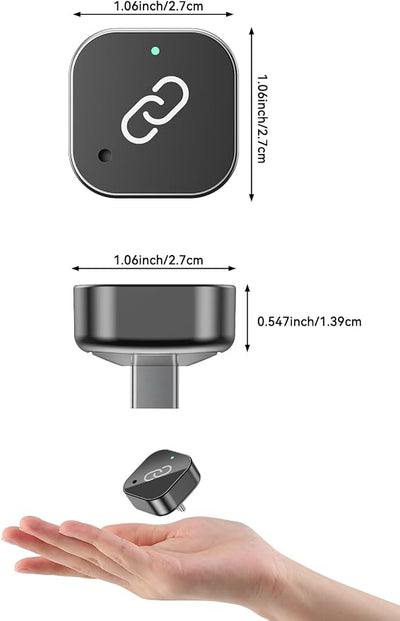 Wireless CarPlay & Android Auto Adapter USB-C, 2-in-1 CarPlay Wireless Adapter for iPhone & Android, 5GHz WiFi, Fast Auto Connect, Plug & Play, Includes USB-C to USB-A Adapter