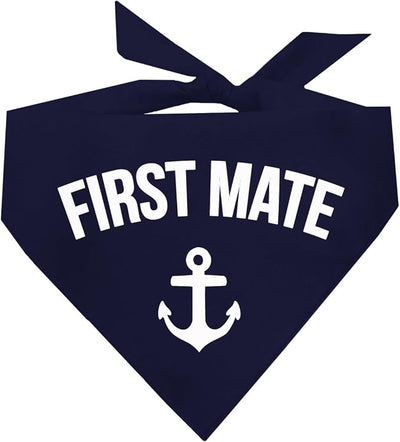 First Mate Boat Dog Matching Dog Bandanas (Navy)