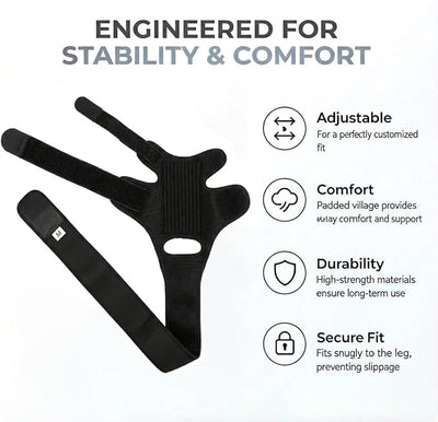 Dog Knee Brace for Hind Leg Support with Extended Straps Adjustable Canine Joint Wrap for Large Dogs Post Surgery Recovery Hindquarters Stabilization Guard for Daily Walks Running(Size L) | Extended dual thigh straps for stay-put stability paired with ...