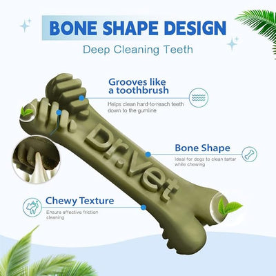 Dr.vet Dog Dental Chews, Dog Dental Sticks for Plaque and Tartar Remover for Dogs, Dog Breath Freshener and Teeth Cleaning Treats, Rawhide Free Dog Chews for Small Breed Dog Treats, 100g (7 Sticks)