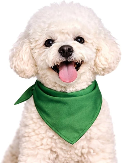 Petitebella Single Color Pet Bandana (Kelly Green, Medium)