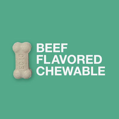 Elanco Chewable Quad Dewormer for Small Dogs, 2-25 lbs, 4 Chewable Tablets, White