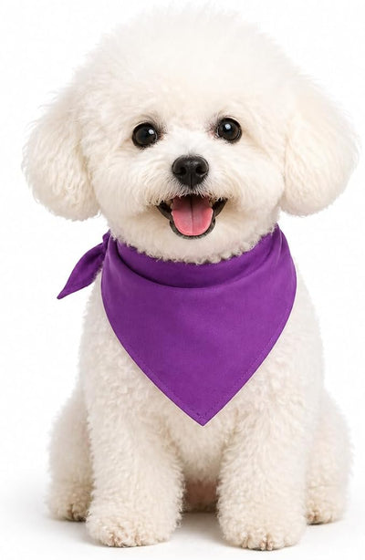 Petitebella Purple Small Polyester Pet Bandana for Dogs and Cats