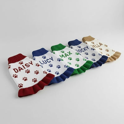 Personalized Dog Sweater Dress, Customized Pet Clothes Warm Winter Outfit for Dogs, Bright Puppy Sweatshirt, Pet Birthday Outfit, Gifts Dog and Cat Lovers #2