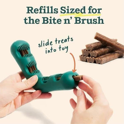 Woof Bark & Brush Dog Dental Toy, Large – Durable Bite & Brush Chew Toothbrush for Teeth Cleaning, Gum Massage, Dental Care & Enrichment
