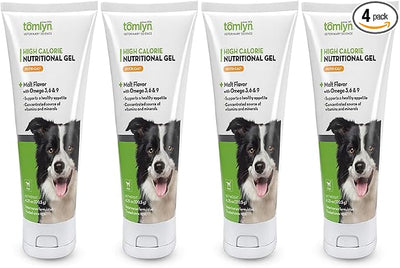 TOMLYN Nutri-Cal Malt-Flavored High-Calorie Nutritional Gel for Dogs, Helps Support a Healthy Appetite for Dogs Providing Calories, Vitamins, and Minerals in a Tasty Dog Supplement, 4.25oz-4 Pack