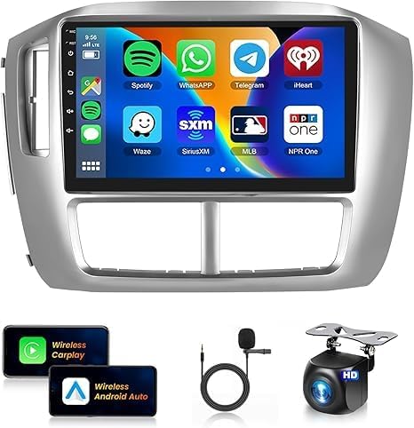 [4G+64G] Car Stereo for Honda Pilot 2006 2007 2008 Wireless Carplay Android Auto,9" Incell Touch Screen Radio, Android/GPS/5GWiFi/EQ DSP/Bluetooth5.0/SWC/AHD Backup Camera