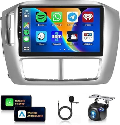 [4G+64G] Car Stereo for Honda Pilot 2006 2007 2008 Wireless Carplay Android Auto,9" Incell Touch Screen Radio, Android/GPS/5GWiFi/EQ DSP/Bluetooth5.0/SWC/AHD Backup Camera